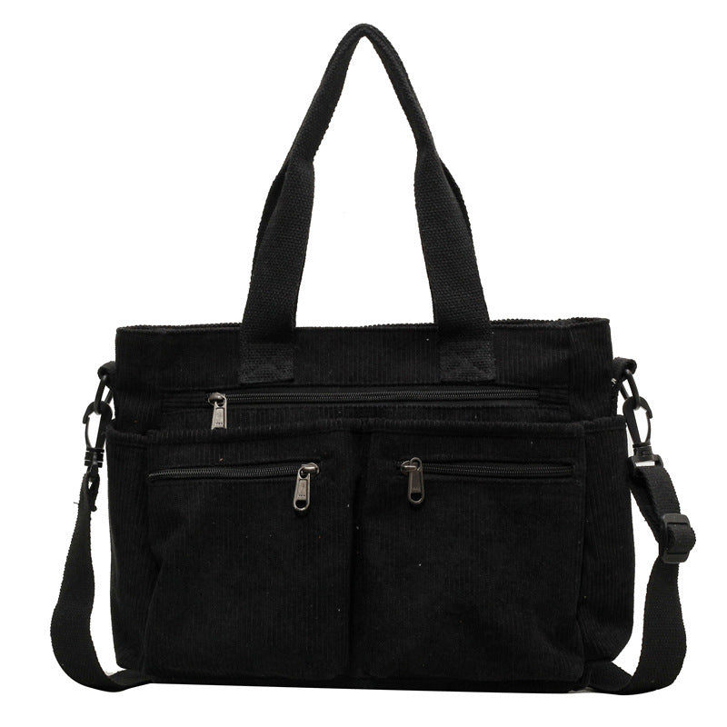 Trendy Corduroy Shoulder Bag – VelvetVogue