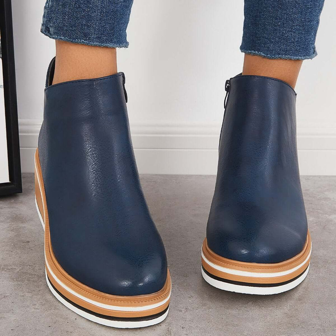 Stylish Autumn Wedge-Heel Boot – Mila
