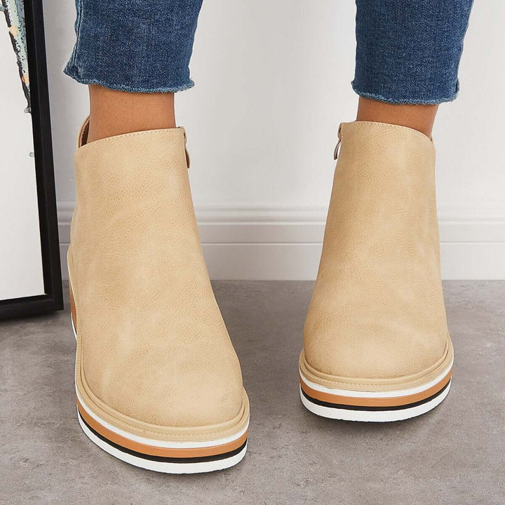 Stylish Autumn Wedge-Heel Boot – Mila