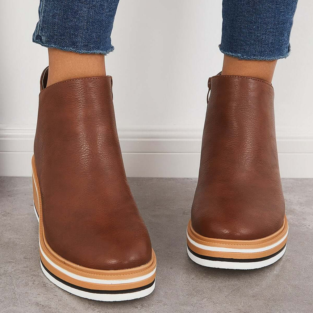 Stylish Autumn Wedge-Heel Boot – Mila