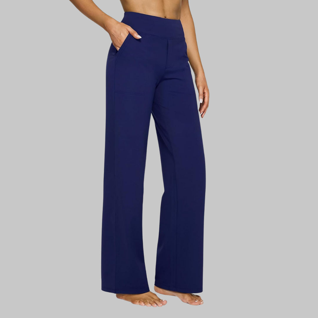 Women's High-Waisted Stretch Pants – Comfortable Pull-On Pants