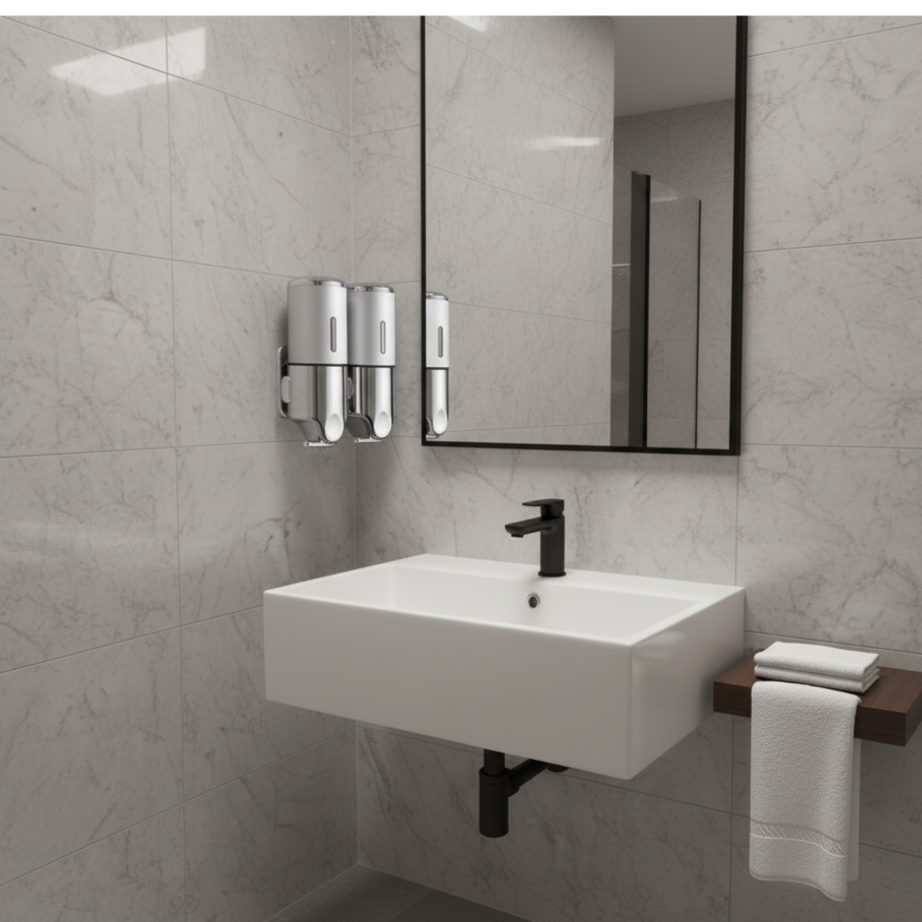 Wall-Mounted Brass Soap Dispenser | Stylish Addition for Bathroom and Kitchen