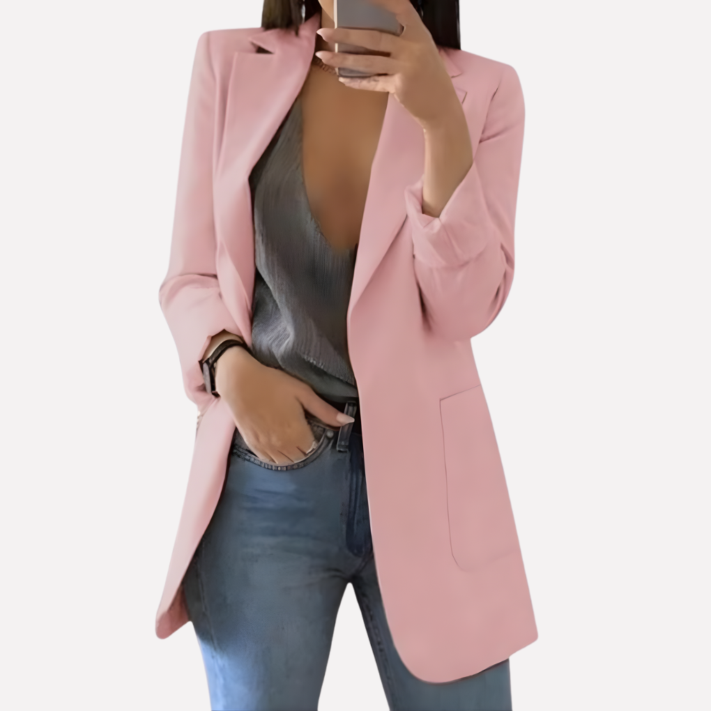 Women’s Front Pocket Blazer – Structured Everyday Layer