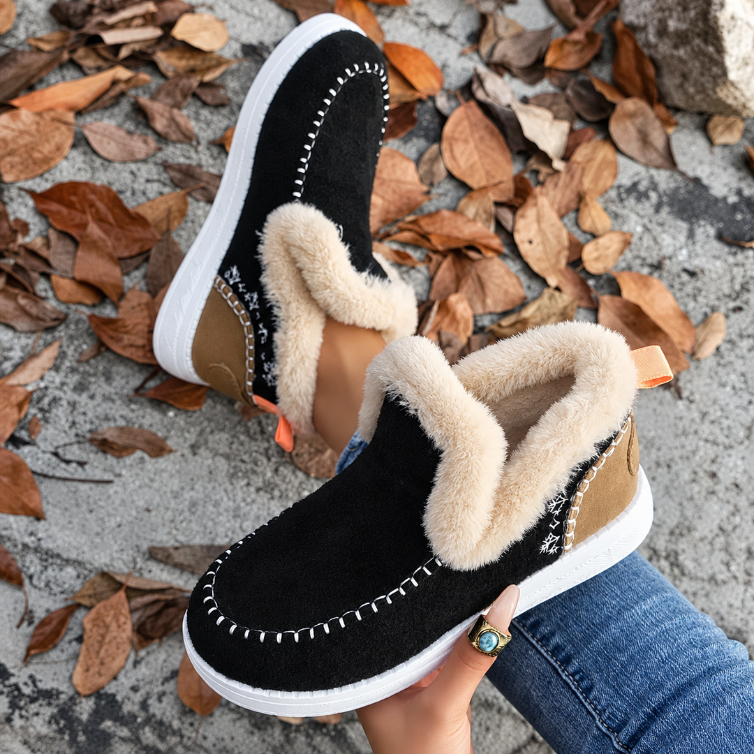 Women's Slip-On Sneakers with Plush Lining