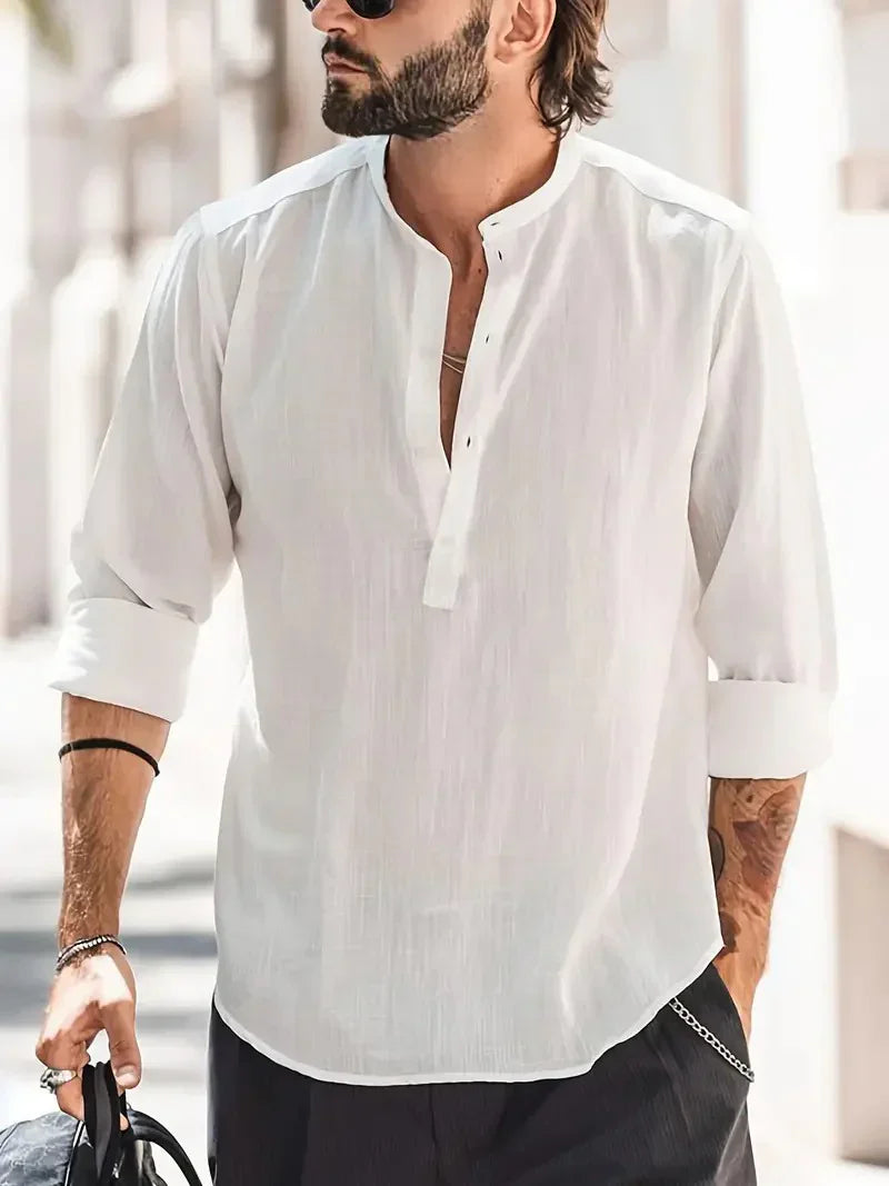 Men’s Casual Summer Linen Shirt