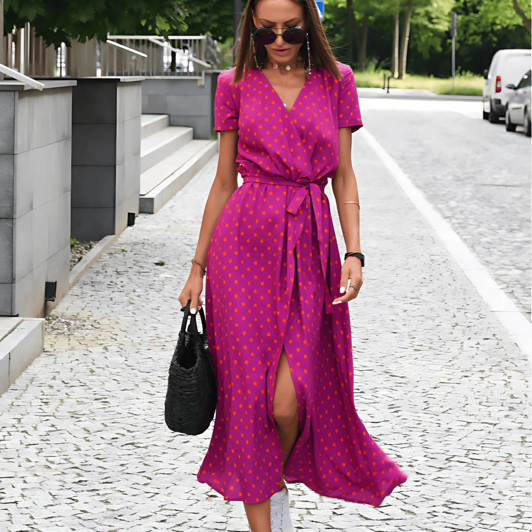 Women’s Split Hem Lace-Up Dress