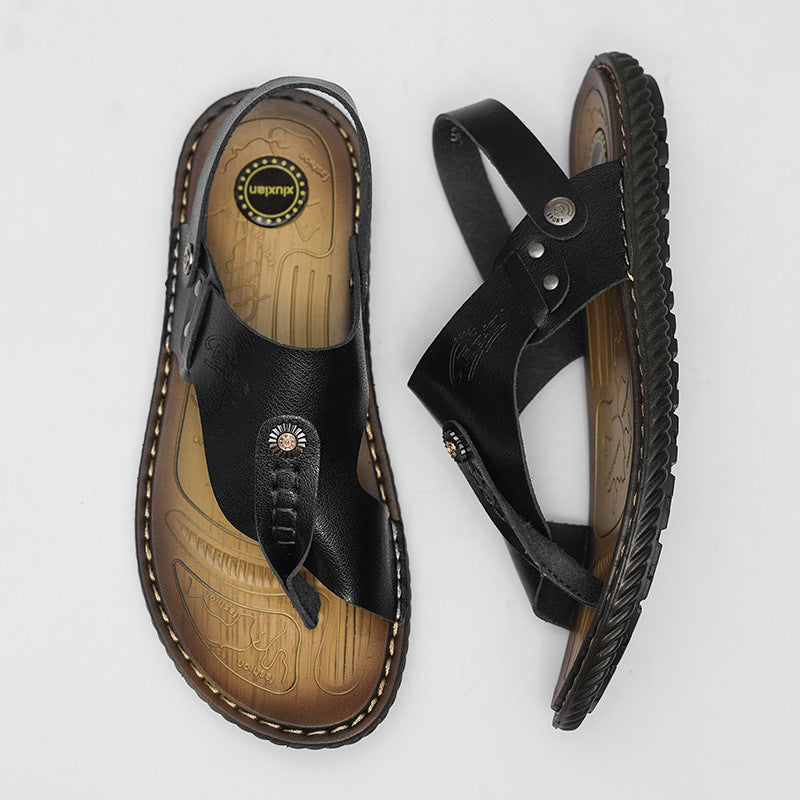 Men's Leather Flip-Flops