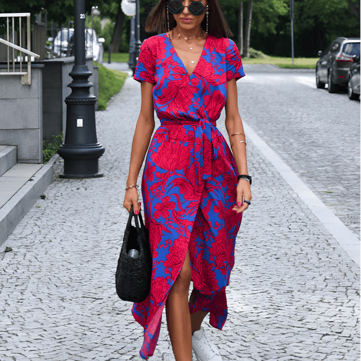 Women’s Split Hem Lace-Up Dress