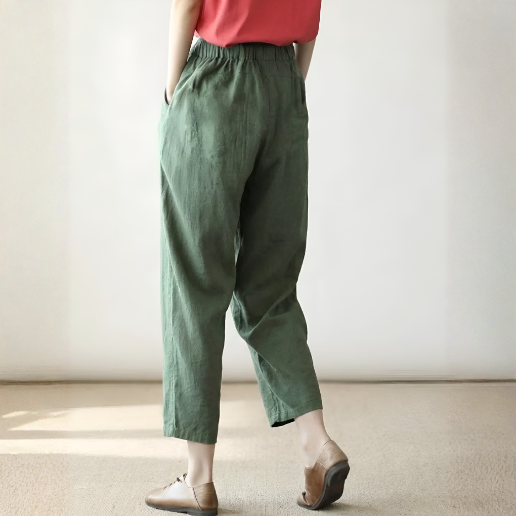 Drawstring Waist Casual Pants