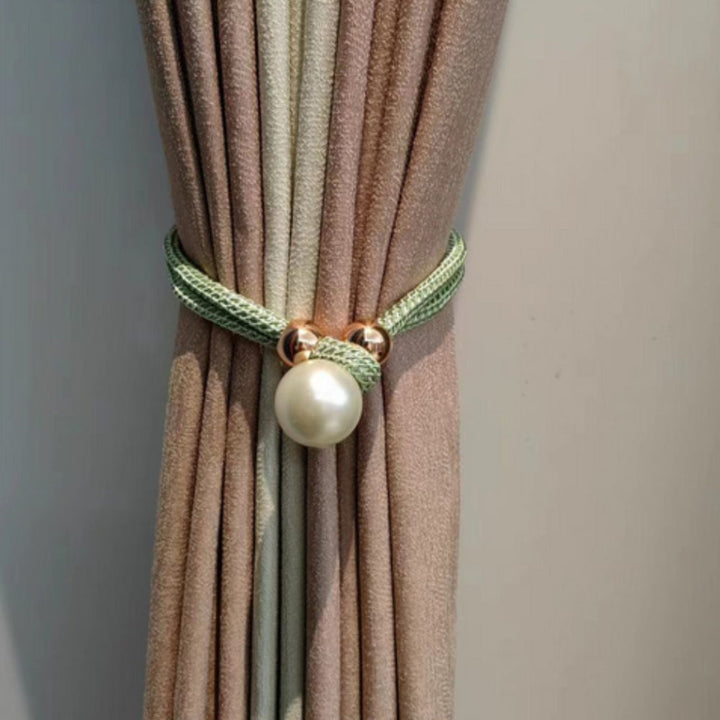 Lustrous Elegant 2-Piece Set Pearl Curtain Tie Back