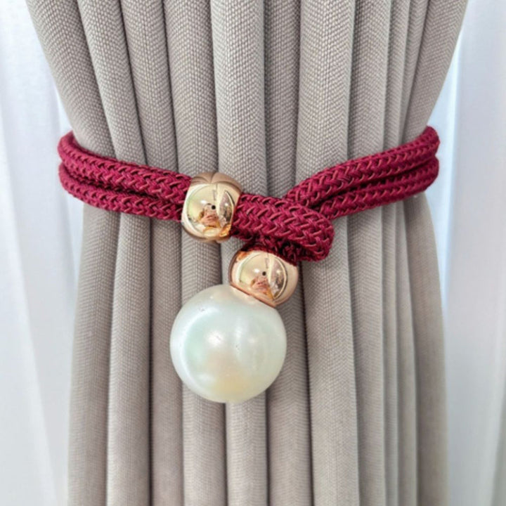 Lustrous Elegant 2-Piece Set Pearl Curtain Tie Back