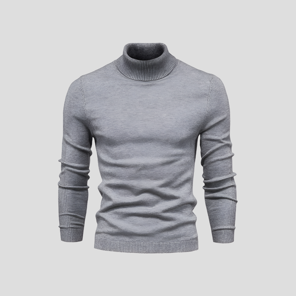 Men’s Casual Turtleneck Sweater – All-Season Wear