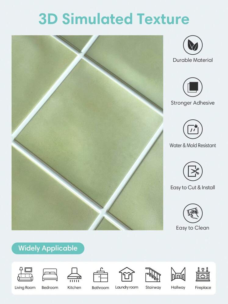 Stylish 3D Peel & Stick Wall Tiles
