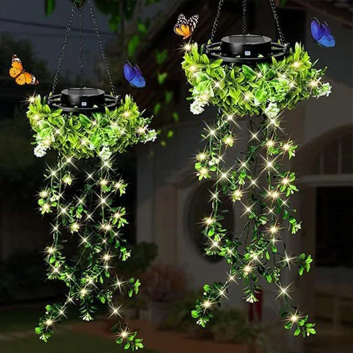 Solar ivy fairy lights for garden decoration