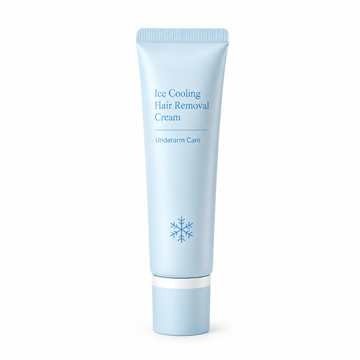 Dual Hair Removal Cream for Sensitive Areas with Niacinamide and Cooling Ice Feel