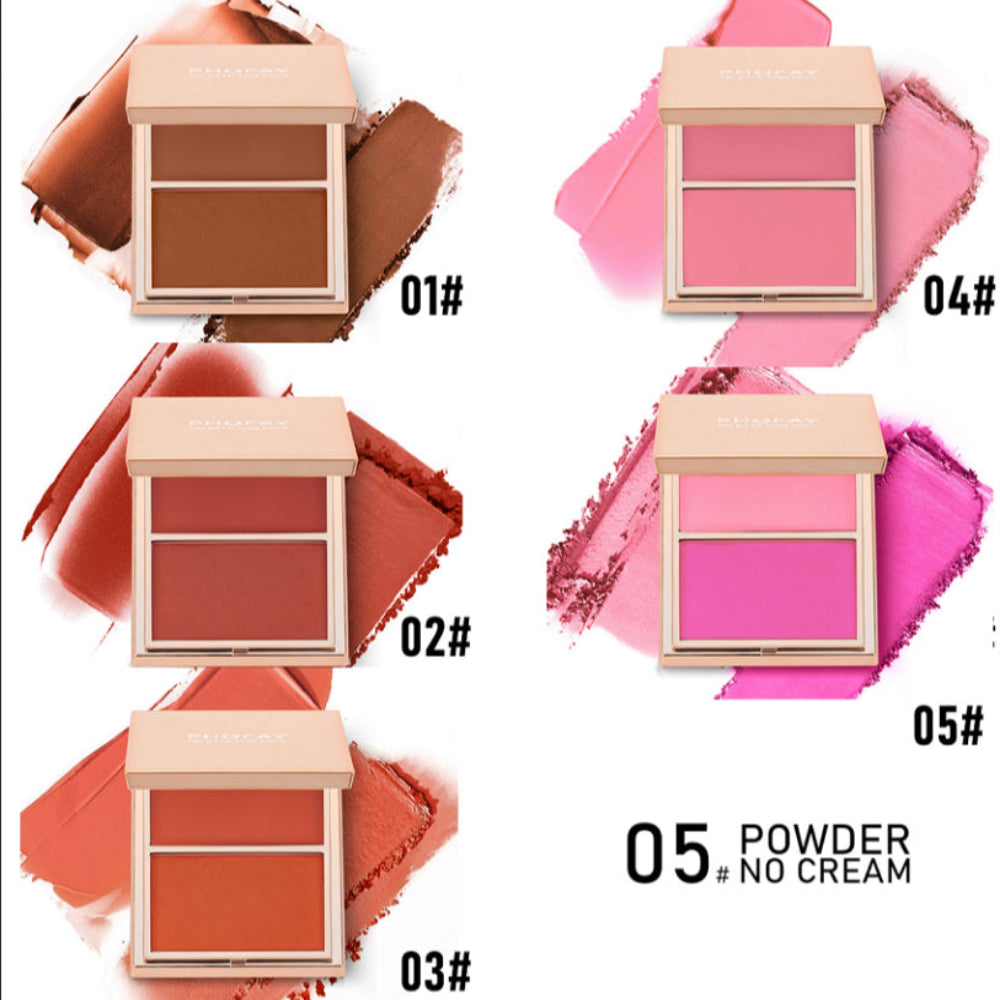 PHOFAY Double-Take Cream & Powder Blush Duo