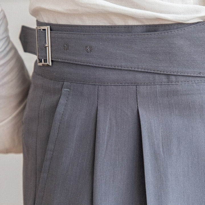 Classic Men's Pants with Buckle - Oliver