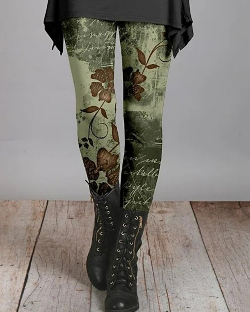 Bohemian Retro Leggings with Ethnic Prints – Ziva