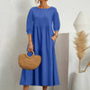 Casual Loose Patchwork Midi Dress – Effortless Style Meets Everyday Comfort