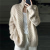 Fine Cardigan with High Neckline