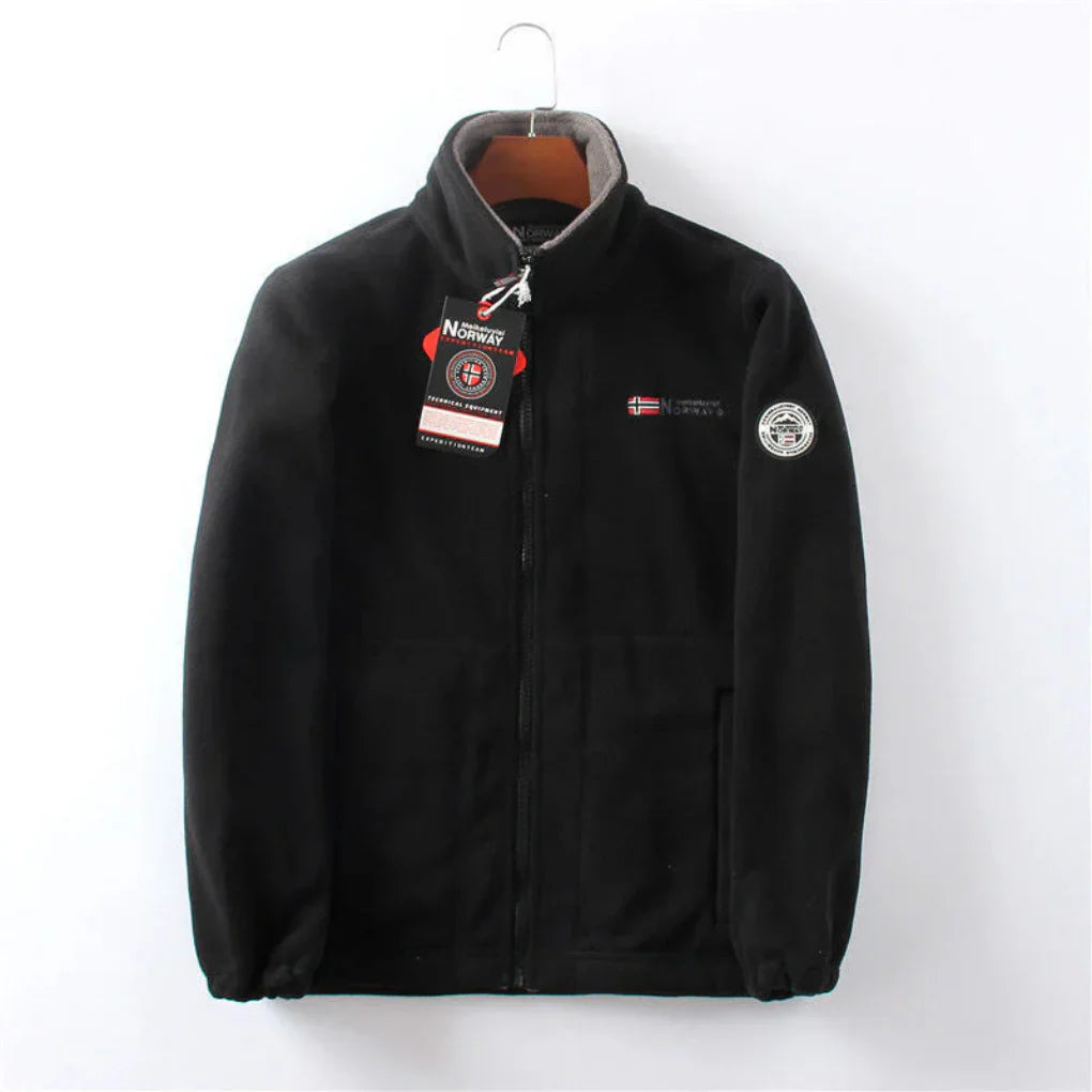 Wind Resistant Men's Fleece Jacket - Practical and Stylish