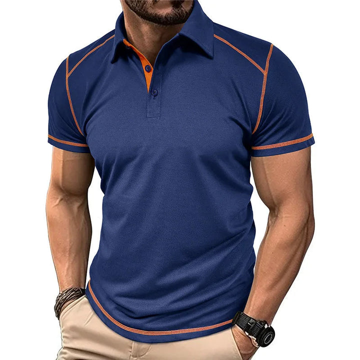 Men's Color-Block Polo Shirt