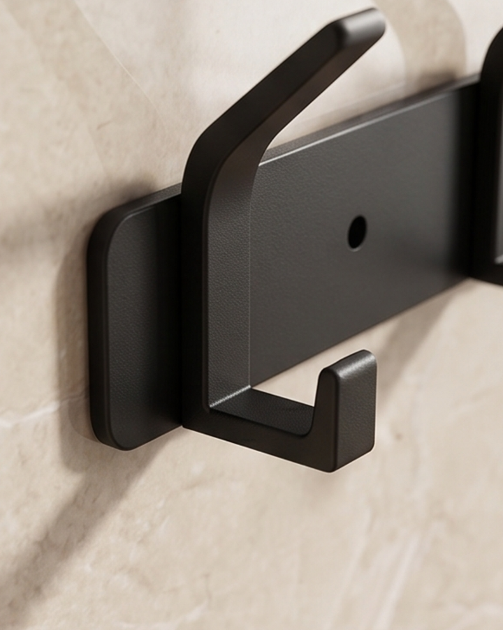 Aluminum Wall Hooks – 3, 4, 5 or 6 Hooks | Bathroom Towel Rail