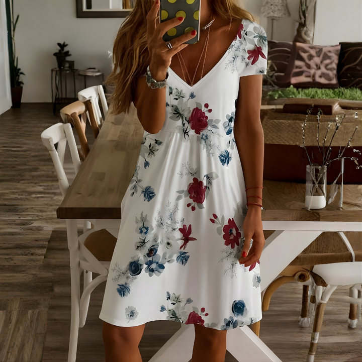Women’s V‑Neck Short‑Sleeve Dress