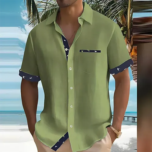 Liam – Men's Short Sleeve Summer Shirt | Breathable & Stylish