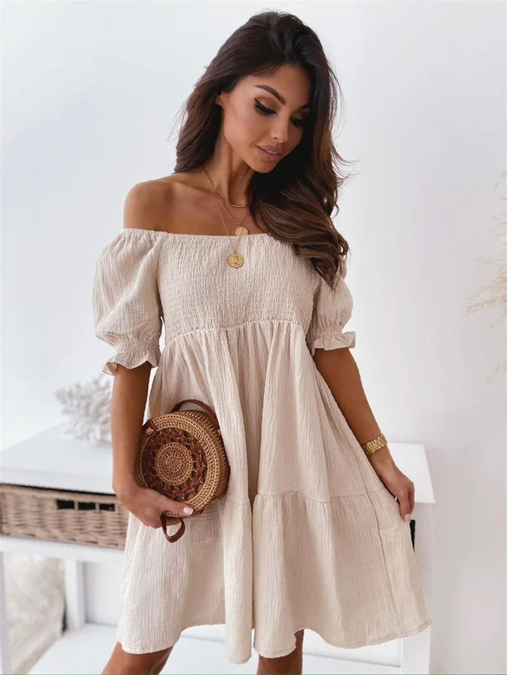 Elegant One-Shoulder Mini Dress for Summer