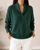 Soft V-neck Jumper with Shawl Collar