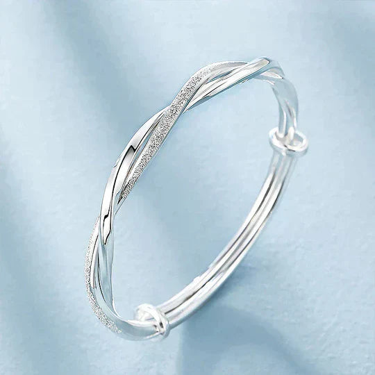 Twisted Silver-Tone Bracelet