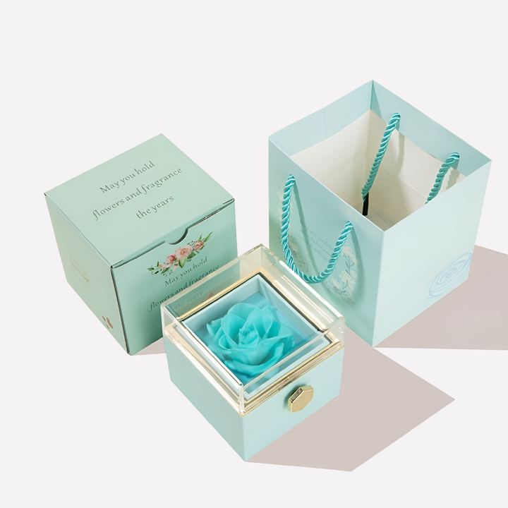 Eternal  Rose With Custom Engraved Necklace