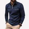 Men’s Long-Sleeve Polo Shirt with Chest Pocket