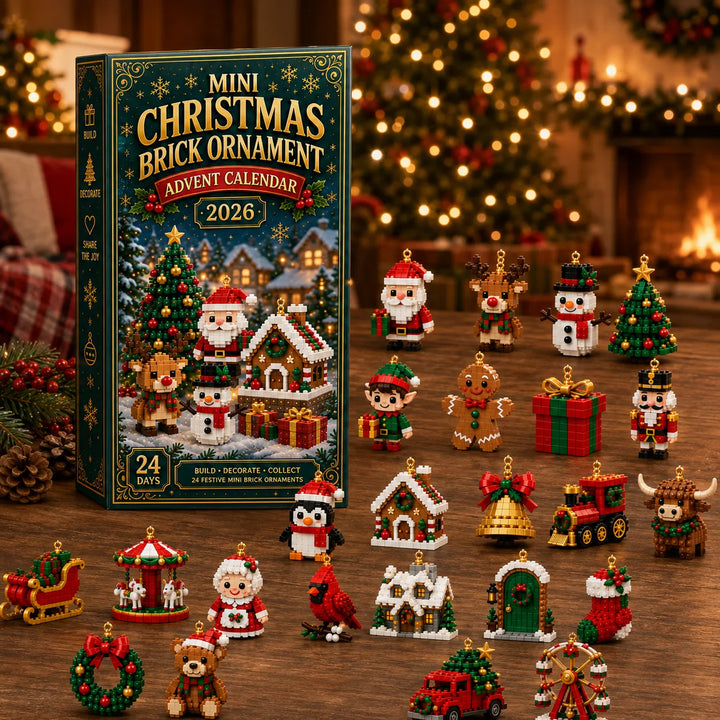 Christmas Advent Calendar with 24 Mini Building Block Sets