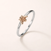 Silver ring with bee