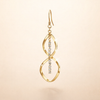 Spiral gold earrings with an elegant design