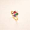 Soft gold ring with heart design