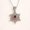 Elegant white gold necklace with subtle dangling stones