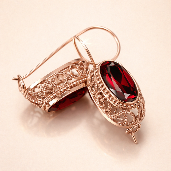 Elegant rose gold earrings with refined details