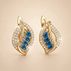 Ethereal gold earrings with delicate cubic zirconia