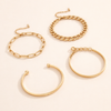 Elegant Gold Bracelet Set with Refined Details