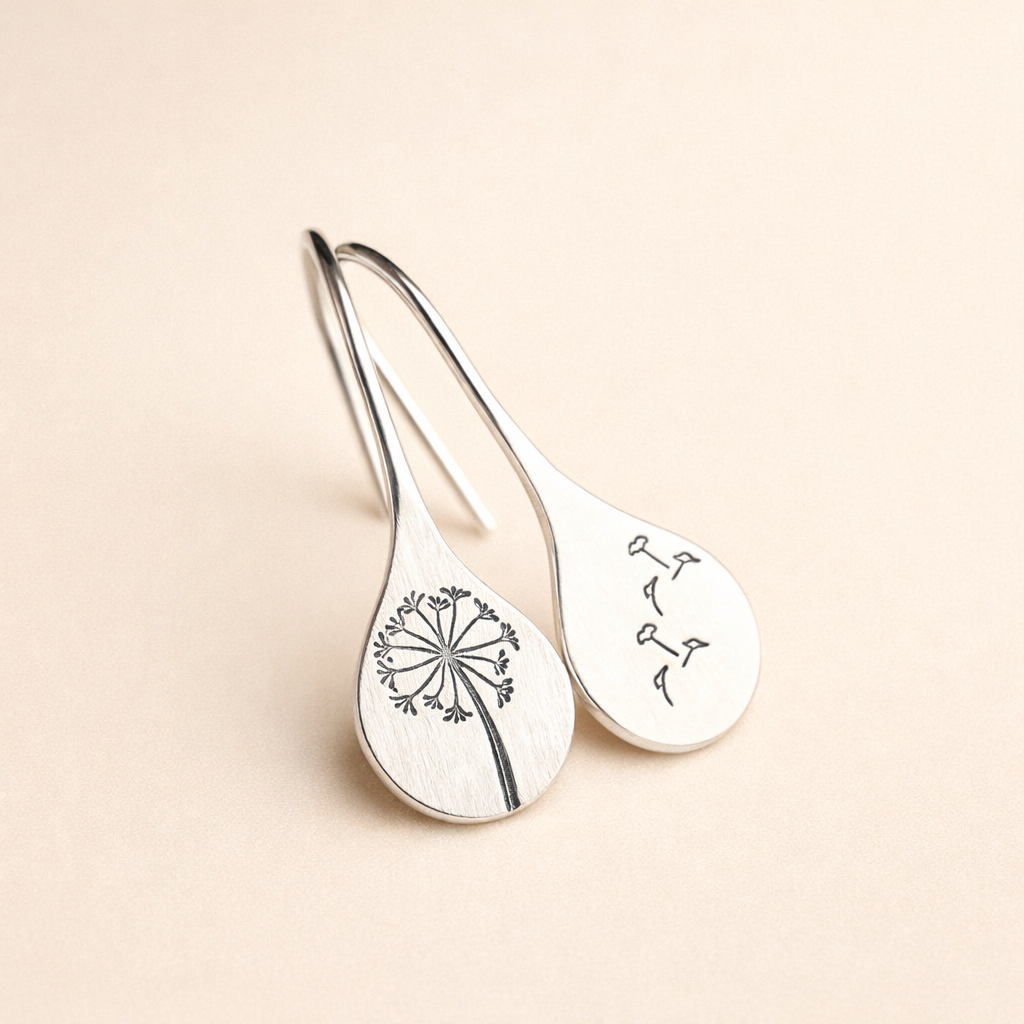Elegant Silver Earrings with Flower Motif