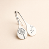 Elegant Silver Earrings with Flower Motif
