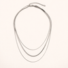 Elegant silver multi-layer necklace