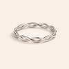 Endless silver twist ring
