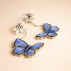 Vintage Blue Butterfly Earrings