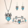 Turquoise Owl Wisdom Jewelry Set