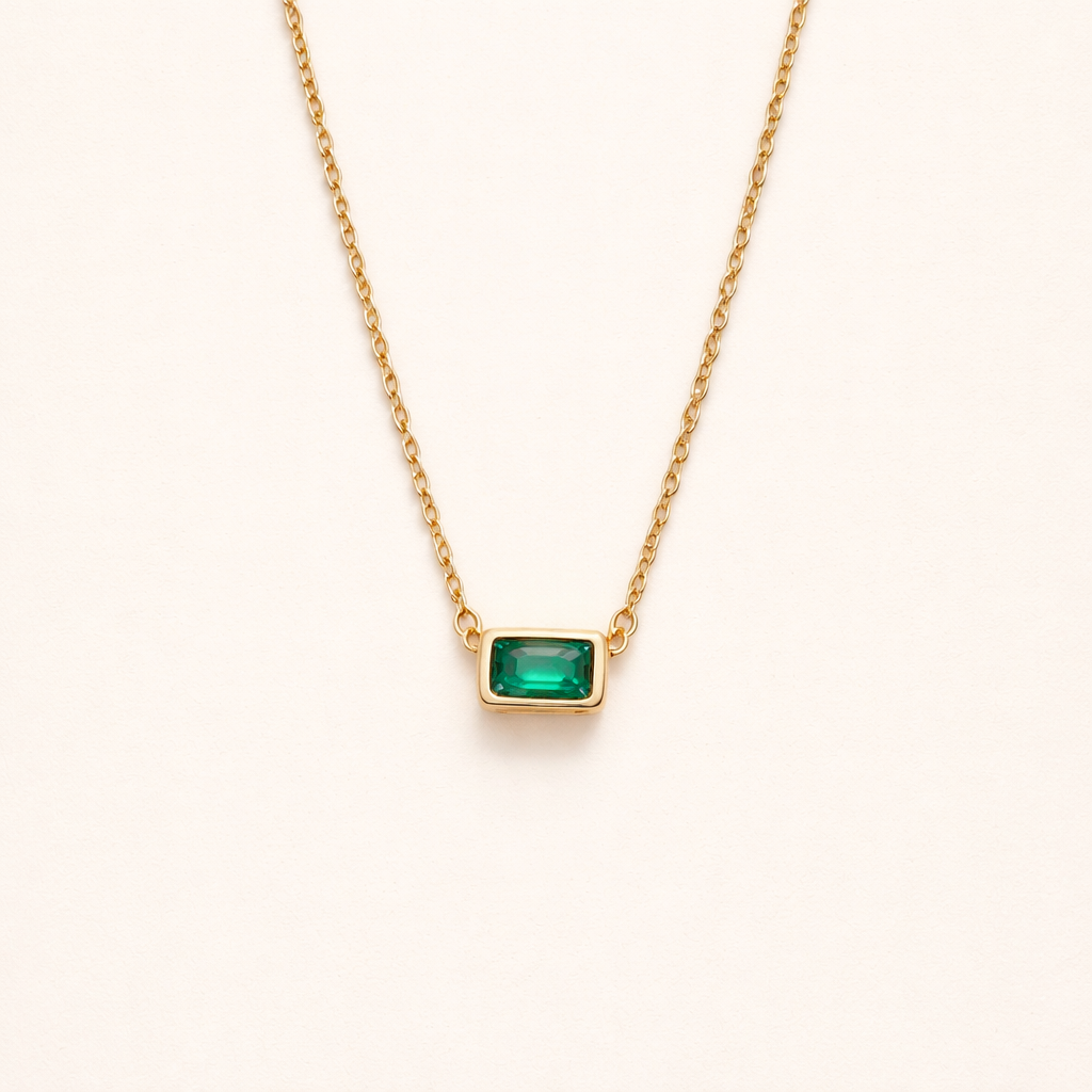 Monica Green Emerald Necklace