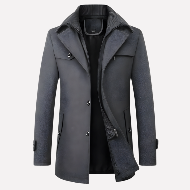 Men’s Notched-Collar Coat